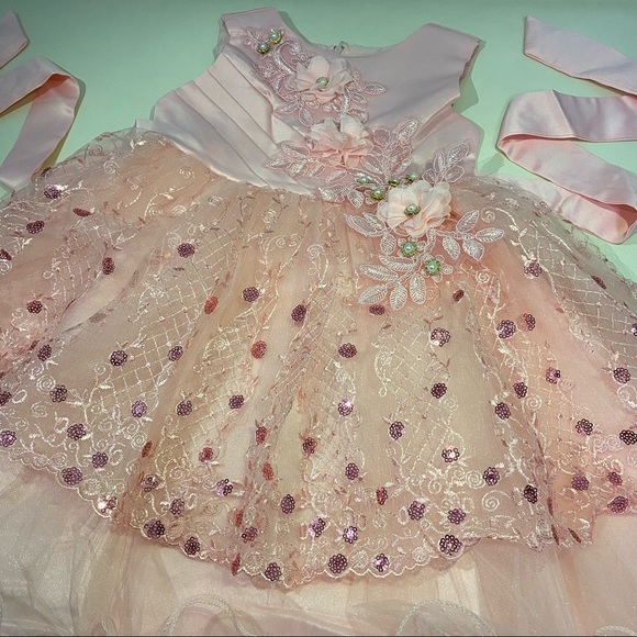 Birthday princess formal dress sparkly embroidered - Picture 7 of 9